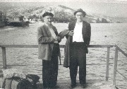 Академики АН СССР И.В. Курчатов и М.А. Лаврентьев в Крыму. 1958 г. ЧУ «Центратомархив». Ф. 20/4. Оп. 1. Д. 47. Л. 1.